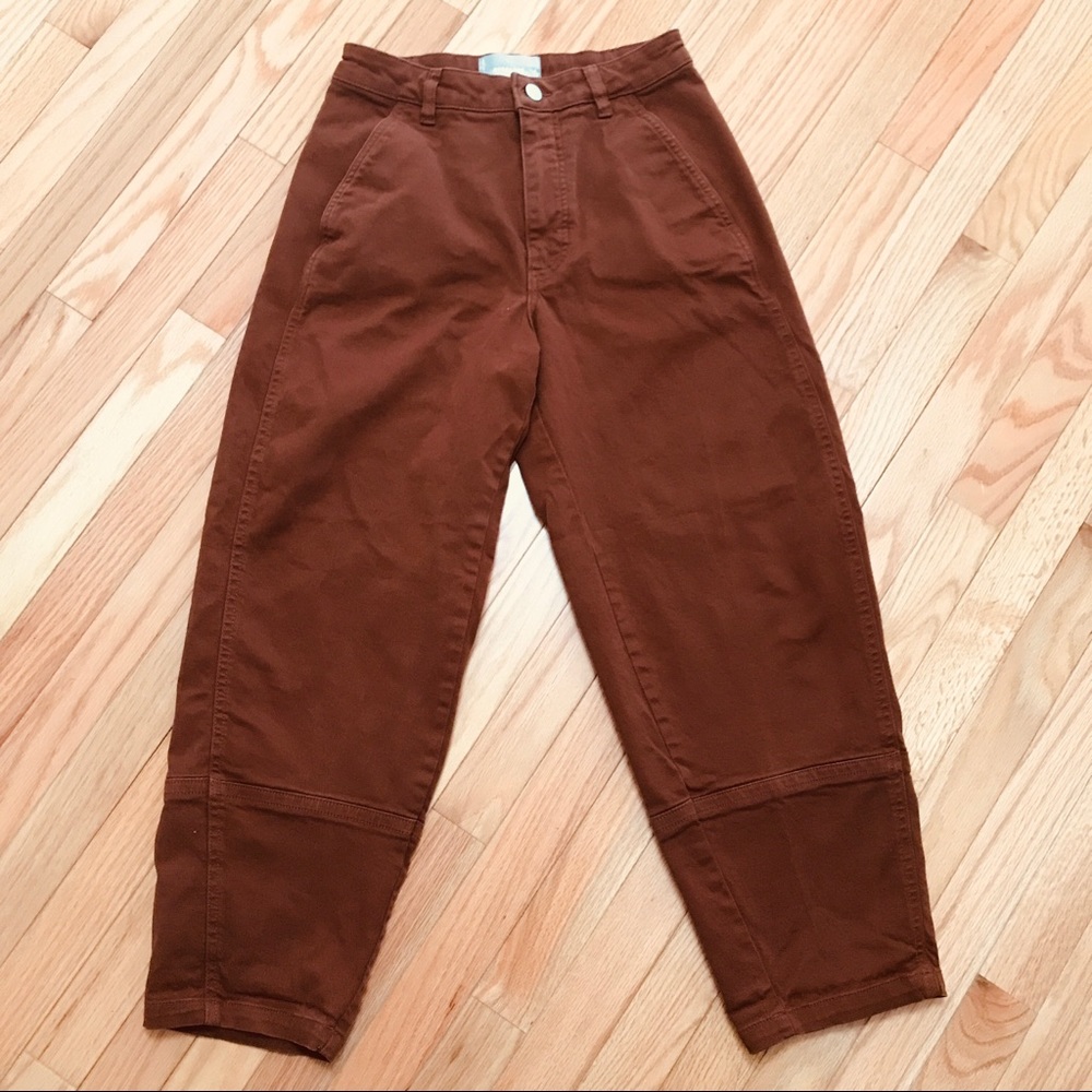 Everlane Utility Barrel Pants in Rosewood Women’s Size 4 High Rise Tapered Leg
